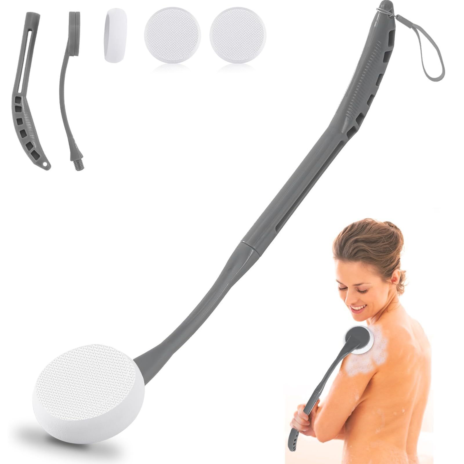 Lotion Applicator for Back,20.5" Detachable Long Handle Back Lotion Applicator for Women, Elderly for Applying Suncream,Cream,Tanning